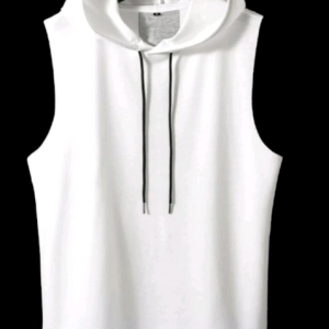 Drawstring hooded Tank Top