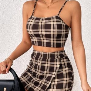 Cami Top & wrap hem two piece set